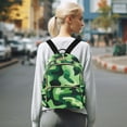 thumbnail image 7 of FORMRS Mini Backpack Purse for Women Travel Daypack Casual Shoulder Bag, Green Camouflage Pattern, 7 of 7