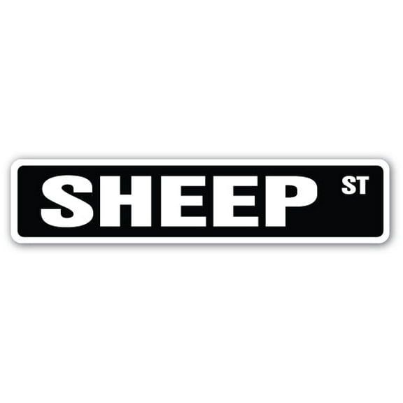 SHEEP Street Sign Childrens Name Room Sign | Indoor/Outdoor | 30" Wide