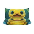 thumbnail image 4 of Q-version Funny Little Yellow Duck Bedding Sets Twin Duvet Cover 3 Piece Cute Bed Set for Boys Girls Kid, 4 of 6