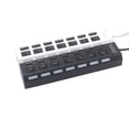 thumbnail image 1 of HUB USB HUB de 7 puertos Blanco y Negro 2 concentradores con luces de interruptor, 1 of 1