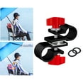 thumbnail image 1 of Support Universel Support Stable Surface Anodisée Clips Fixes Pièces Connecteur Installation Rotation Portable pour Pare-Soleil de Plage - 88x Noir, 1 of 8