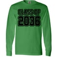 thumbnail image 3 of Inktastic Class of 2036 in Black Outlined Text Long Sleeve T-Shirt, 3 of 5