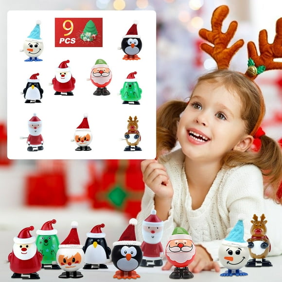 9pcs Christmas Stocking Stuffers Wind Up Toys Assortment For Christmas Party Favors Gift Bag Filler