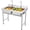 double-bowl-sinks, variant on Stainless Steel Utility Sink, Portable 3 Compartment Sinks with 2 Faucets and Pipes, Free Standing Kitchen Sinks for Laundry Rooms, Garages, Kitchen