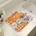 thumbnail image 4 of Yayeee Dish Drying Mat for Kitchen Counter 16" x 18" Microfiber Super Absorbent Coffee Decorative Pad, Sunny Floral, 4 of 9