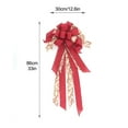 thumbnail image 2 of Red Buffalo Plaid Burlap Decoration Christmas Tree Sequin Ribbon Bow Gift LED Cloth Decorative Polyester Hanging Top, 2 of 5