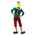 thumbnail image 4 of Elf Costume Men's Women's Christmas Adult Santa's Helper Elf Costume Xmas Holiday Cosplay Outfit, 4 of 7