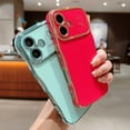 thumbnail image 4 of Designed For iPhone 16 Phone Case,Cute Curly Wave Frame with Luxury Plating Love Heart Pattern For Women Girls,Soft TPU Shockproof Raised Lens Protection Phone Case,Green, 4 of 8