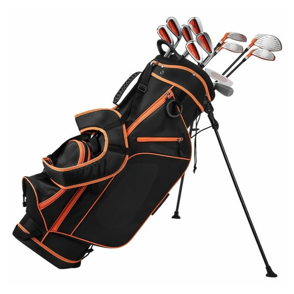 Women's Golf Club Set 12 PCS - Right Handed Complete Set with Driver, Woods, Irons, Putter & Bag - Beginner Friendly, Lightweight Graphite Shafts, Orange