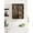 Natural/Black, variant on Kate and Laurel Brogan Modern Rectangle Wall Cabinet, 22 x 9 x 28, Natural Wood and Black, Transitional Glass Cabinet for Over-the-Toilet Bathroom Storage Cabinet or Living Room Storage Cabinet
