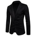 thumbnail image 2 of SWSMCLT Men's Single Breasted Knit Blazer Soft Cozy Slim Fit 2 Button Sportcoat Long Sleeve Sport Coat Casual Black 38, 2 of 3