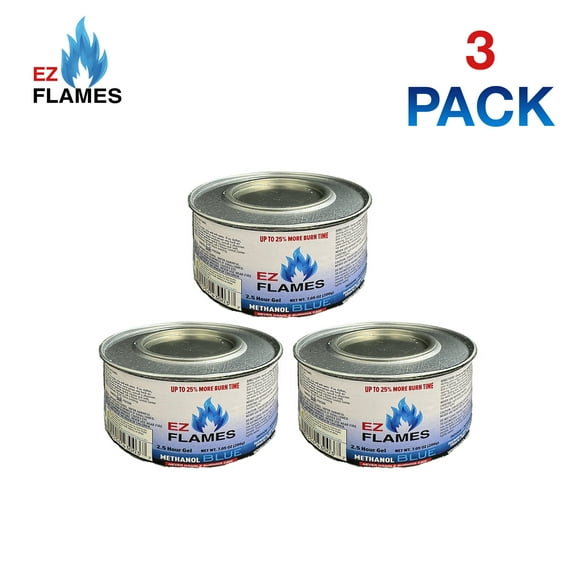 EZ Flame Methanol Blue 2.5 Hour Gel 7.05 Ounce-(3 Pack)