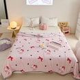 thumbnail image 1 of Sanrio-Manta de Hello Kitty Kawaii Kuromi Cinnamoroll, manta cálida, ropa de cama bonita a la moda, manta de franela de Anime para todas las estaciones, 1 of 4