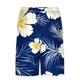 thumbnail image 4 of Ceisia Men's Navy Blue Floral Palm Leaf Print Beach Shorts with Quick Dry Stretch Fabric and Anti-Exposure Liner Multicolor L Gifts, 4 of 6