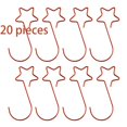 thumbnail image 1 of 20 Pcs dans un Paquet Décorations de Sapin de Noël Crochets Fil de Noël Crochet en Forme de S Décorations pour Fête Maison Décorations de Noël (Rouge Vif), 1 of 5