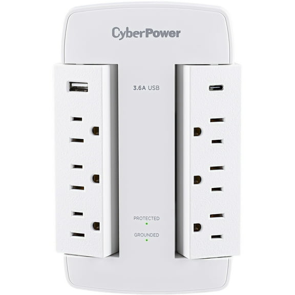 CyberPower Professional 6-Outlet Surge Suppressor/Protector - 6 x NEMA 5-15R, 3 x USB - 900 J - 125 V AC Input