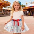 thumbnail image 2 of QTSHPN Ballet Skirt Girls Festive Party Dress Pleated Tutu Bow Hair Play Fashion Long Skirts for Girl White_004 2-4 Years, 2 of 5