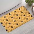 thumbnail image 2 of Paw Prints and Bones Bathroom Rugs Mat,Non Slip Microfiber Bathroom Rug,Rubber Backing,Soft Bathroom Mats for Bathroom Floor,Tub and Shower,17x30in(43x75cm), 2 of 5