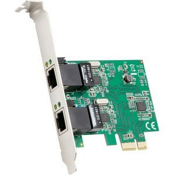 SYBA Multimedia 2-Port Ethernet PCIe x1 Card - PCI Express x1 - 2 Port(s) - 2