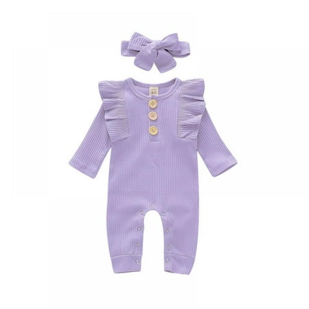 

Promotion!Baby Girls Rompers Clothes Cute Cotton Newborn Jumpsuit Playsuit Infant Toddler Romper+Headband 2Pcs Outfits Set