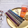 thumbnail image 3 of Mistaha Stainless Steel Color Straw Frappuccino Drink Smoothie Straw Color (Smoothie Tube), 3 of 8