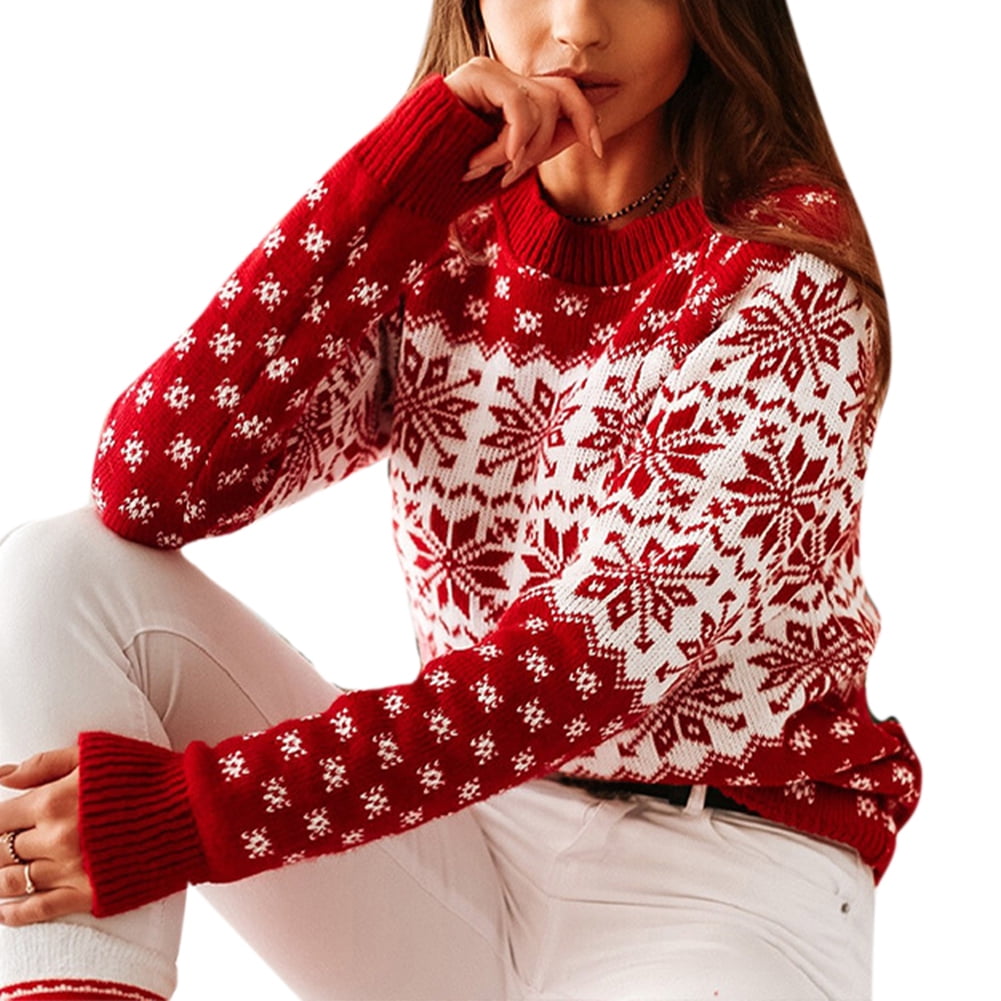 white snowflake jumper