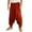 Red, variant on Herrnalise Men's Cotton Linen Hippie Pants Drawstring Printing Casual Long Trousers Running Joggers Sweatpants Baggy Harem Pants For Brown,2XL