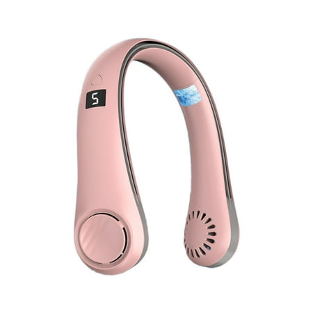 

Btomtd Mini Fans Portable Hanging Fan Hands Free Bladeless Fan Operated Wearable Personals Fan Leafless Rechargeable Headphone Design USB Powered Hanging Necks Fan Adjustable Speed Fan 5 Speeds