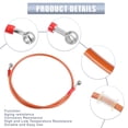 thumbnail image 4 of Unique Bargains 100cm 39.37" Length 10mm ID Motorcycle Hydraulic Brake Line Oil Hose Pipe 28° 0° Stainless Steel Orange, 4 of 6