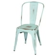 thumbnail image 3 of Metropolis Metal Industrial Side Chair (Set of 4) - na Dining Chairs Distressed White, 3 of 5