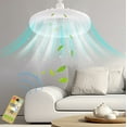 thumbnail image 5 of EUDIDV Portable Lighted Fans​ Ceiling Fan With Lights Enclosed Low Fan Light Ceiling Light With Fan Hidden Fan Delier With Remote Control;Fans with Illumination, 5 of 7