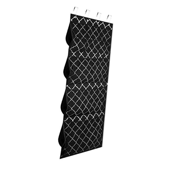 Juguete para bebé, almacenamiento colgante de felpa, soporte para animales de peluche sobre la puerta, red de almacenamiento para guardería, tienda de negro perfecl Malla para colgar sobre la puerta