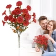 thumbnail image 2 of Artificial Mums Fall Flowers for Outdoors, Uv-Resistant Fake Plants for Porch, Garden, Planter, Window Box, Approx. 14X8 Inches, 1 Artificial Flower, 2 of 9