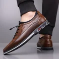 thumbnail image 6 of Men's Large-Size Leather Shoes, Casual Slip-On Loafers, Stylish, 6 of 9