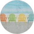 thumbnail image 2 of Addison Rugs Dream Shag Premium Machine Washable Transitional Chairs Poolside Round Rug, 8' x 8', 2 of 8
