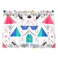 thumbnail image 7 of Yayeee Kitchen Curtains Tier Pair Light Filtering 27"x24" Rod Pocket Short Cafe Window Panel, Green Retro Triangles, 7 of 7