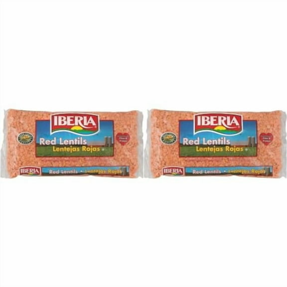 Iberia Red Lentil Beans, 12 Ounce (Pack of 2)