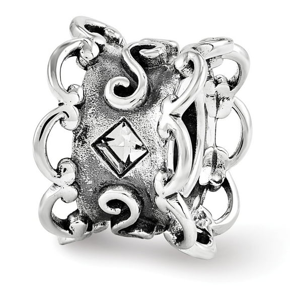 Reflection Beads Sterling Silver Reflections Crystal Bridal Garter Bead