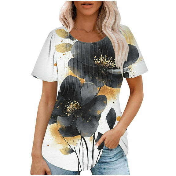 Lumivie Plus Size Tops For Women 4X-5X Dressy Blouse Vneck Tshirts Shirts For Women Multi Pack Ladies Tops And Blouses Short Sleeve Cotton T Shirts Women Purple