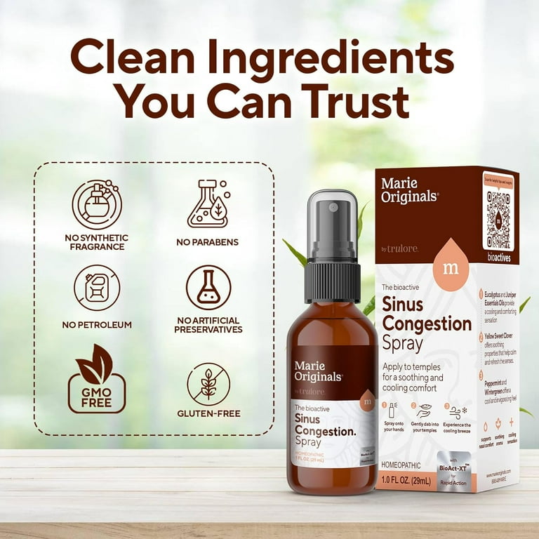 Marie Originals Sinus Relief Spray, Natural Topical Aromatic Mist