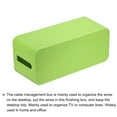 thumbnail image 4 of Uxcell Cable Management Box PP Cord Organizer Box w Tie to Hide Wires & Power Strips for Home Middle Green, 4 of 6
