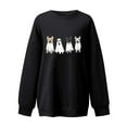thumbnail image 4 of HomeDM Halloween Sweatshirts for Women Casual Loose Crewneck Tops Cute Graphic Long Sleeve Shirts Fall Pullover - Black/L, 4 of 4