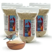 Morning Bird White Proso Millet Bird Seeds 4.5 lbs (3-Pack, 1.5 lbs Each) – Healthy & Nutritious Pet Bird Food - Bird Seeds for Feather Growth – Perfect for Finches, Parakeets & Other All Pet Birds