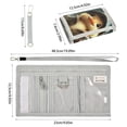 thumbnail image 3 of JIALIOU Nylon Trifold Card Wallet with ID Window Zipper Pocket for Men Women Teen Duck with Raincoat and Cap, 3 of 7