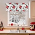 thumbnail image 2 of Valances for Windows Watercolor Farm Red Flowers Rod Pocket Short Curtain for bathroom living room bedroom Pine Fruit Country Floral 1 Panel 42x12in, 2 of 7