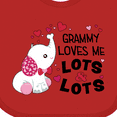 thumbnail image 4 of Inktastic Grammy Loves Me Lots and Lots Cute Elephant Boys or Girls Baby Bib, 4 of 4