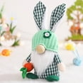 thumbnail image 6 of SHENGXINY Easter Bunny Plush, Easter Eggs Hunting Stuffed Bunny Toy, Easter Decorations, Holding Eggs Plushie For Kids Adults Green 5.5x9in, 6 of 6