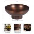 thumbnail image 5 of Kate and Laurel Rooks Ribbed Decorative Metal Bowl, 12 Inch Diameter, Bronze, Vintage Raised Fruit Bowl for Kitchen Counter or Use as a Key Bowl for an Entryway Table, 5 of 8