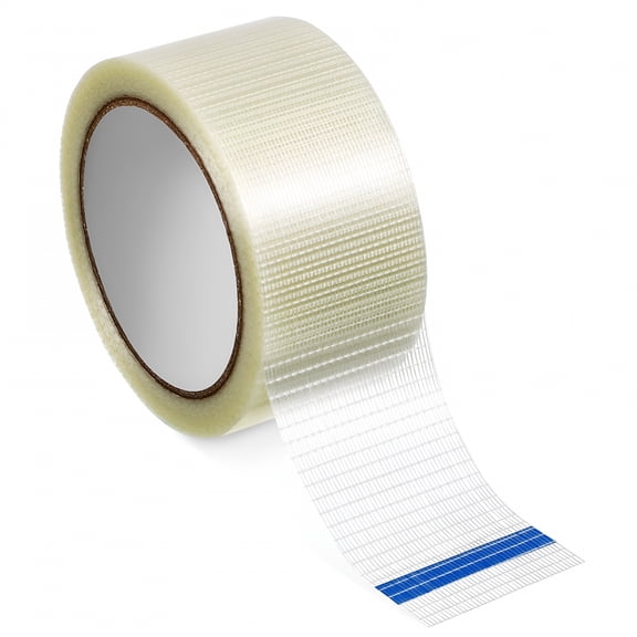 ICERUN 1 Roll Fiberglass Tape Filament Strapping Tape Fiber Reinforced Packing Tape Mounting Tape Heavy Duty Tape For Shipping Sealing