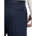 thumbnail image 3 of Oak Hill by DXL Men's Big and Tall Waist-Relaxer Plaid Dress Pants Navy 42 x 30, 3 of 5